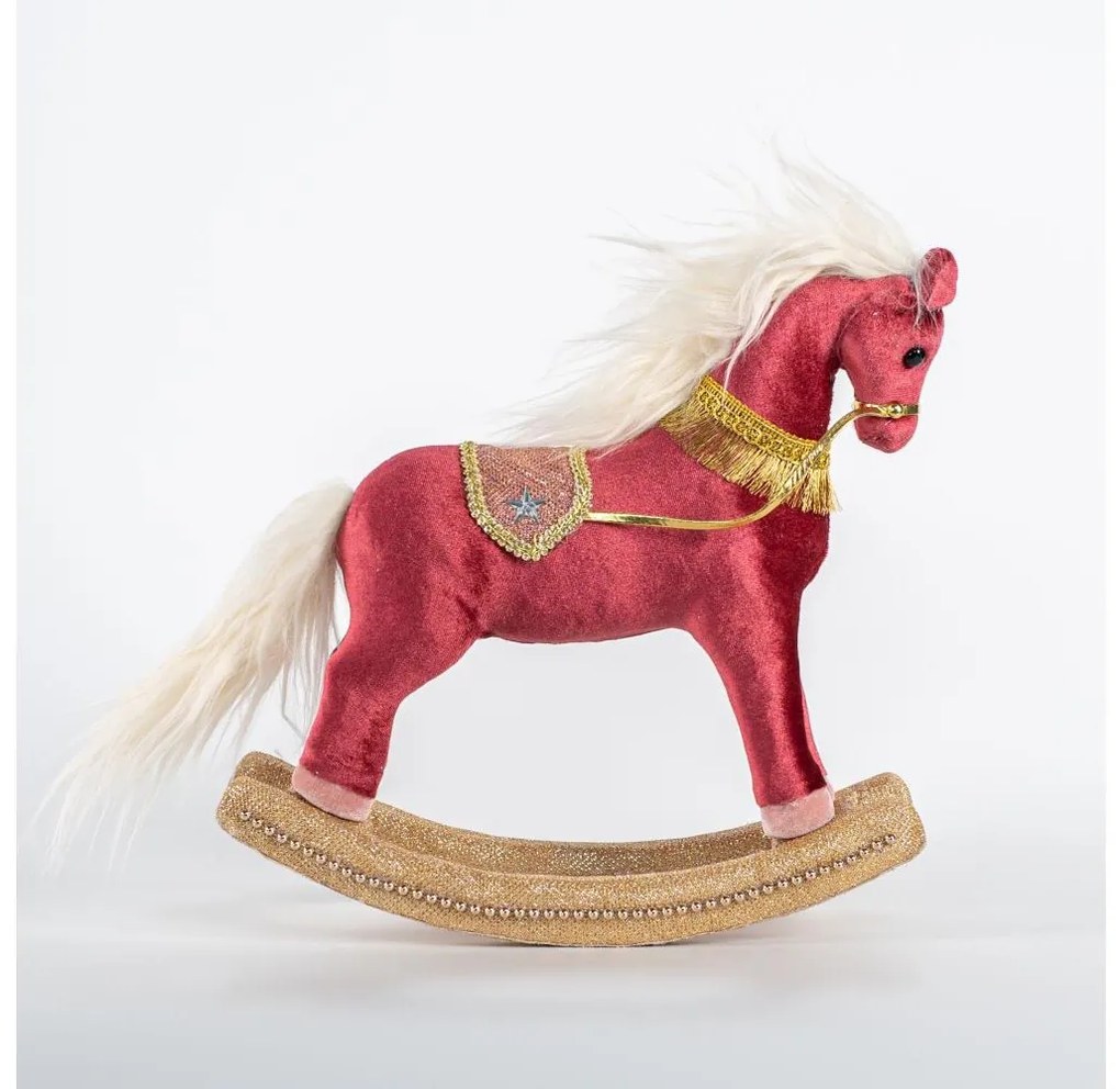 Decorazione natalizia 31 cm cavallo a dondolo