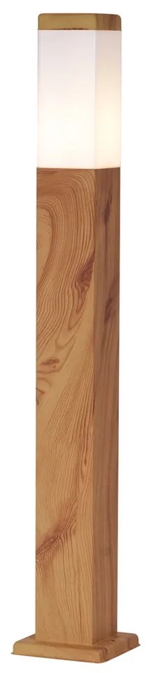 Lampada da terra moderna da esterno in acciaio con stampa legno 80cm IP44 - Malois