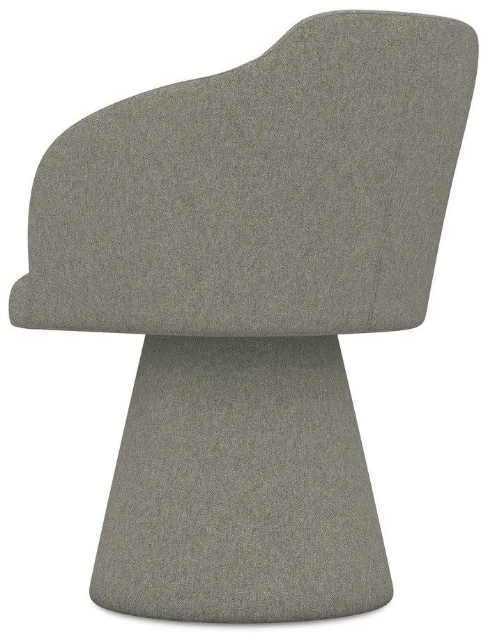 Sedia da pranzo grigia in imbottito Kanoa – Makamii