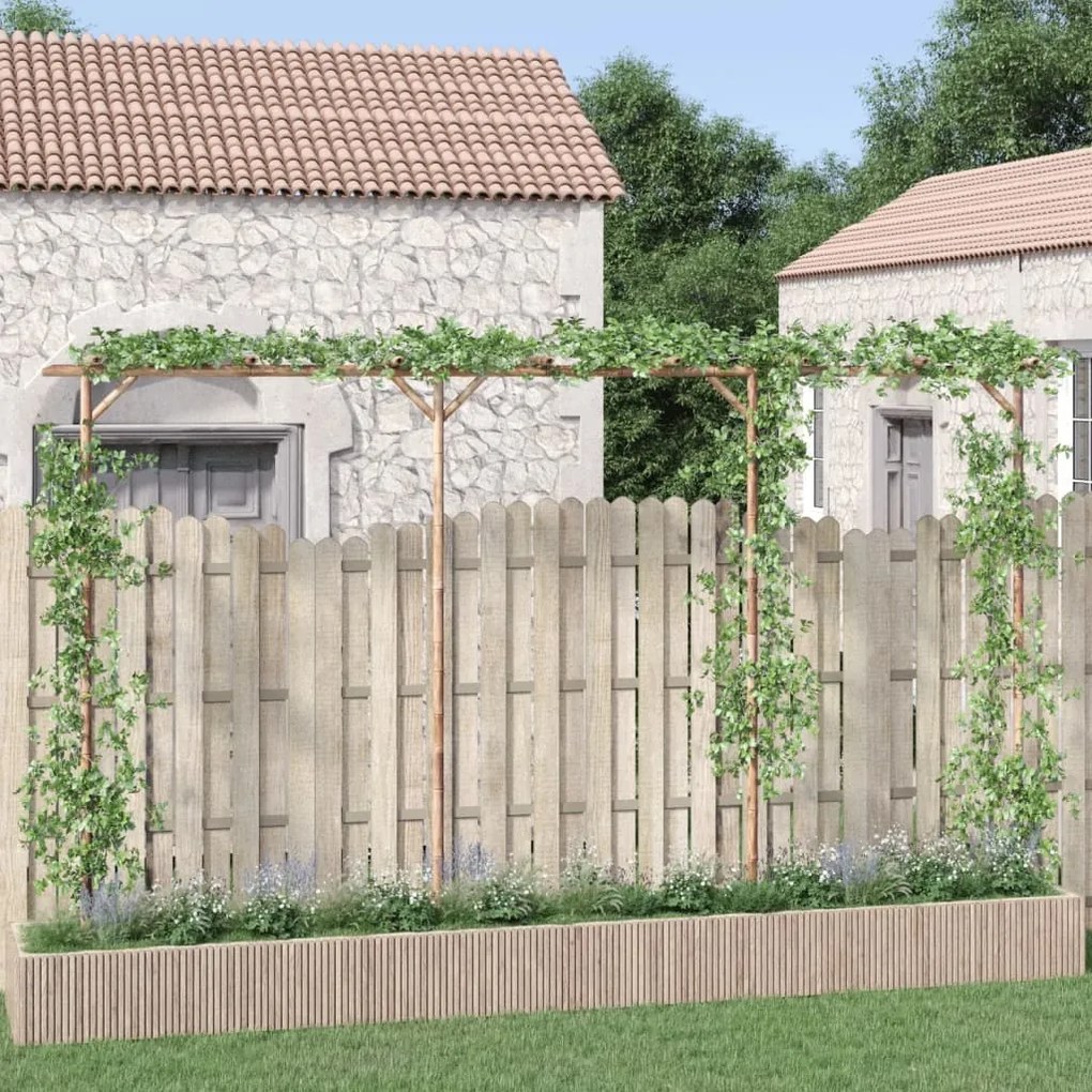 Pergola İn Bambù 385x40x205 Cm /