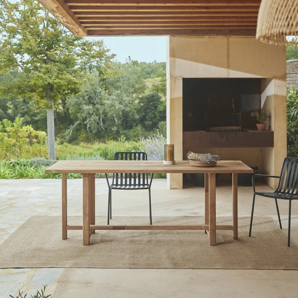 Tikamoon - Tavolo da giardino in legno di teak massello riciclato 200 Antonia