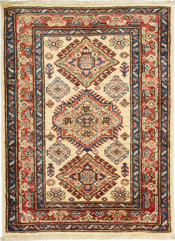 Kazak Tappeto 90 x 70 Rosso (Pakistan) Annodato A Mano