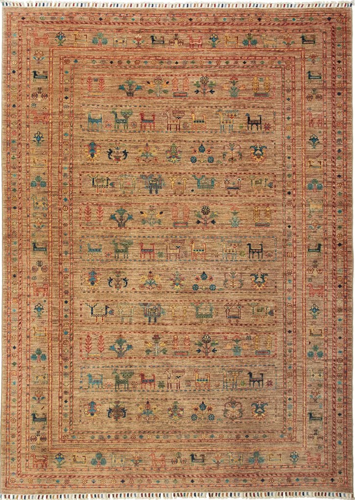 Samarkand Tappeto orientale 170x240 Marrone (Pakistan) Annodato A Mano