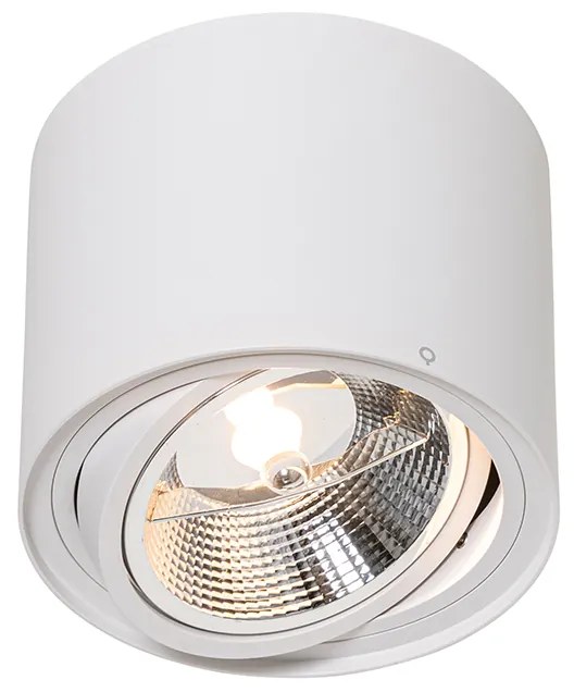 Set di 4 faretti da soffitto moderni bianchi orientabili e inclinabili AR111 - Rondoo Up