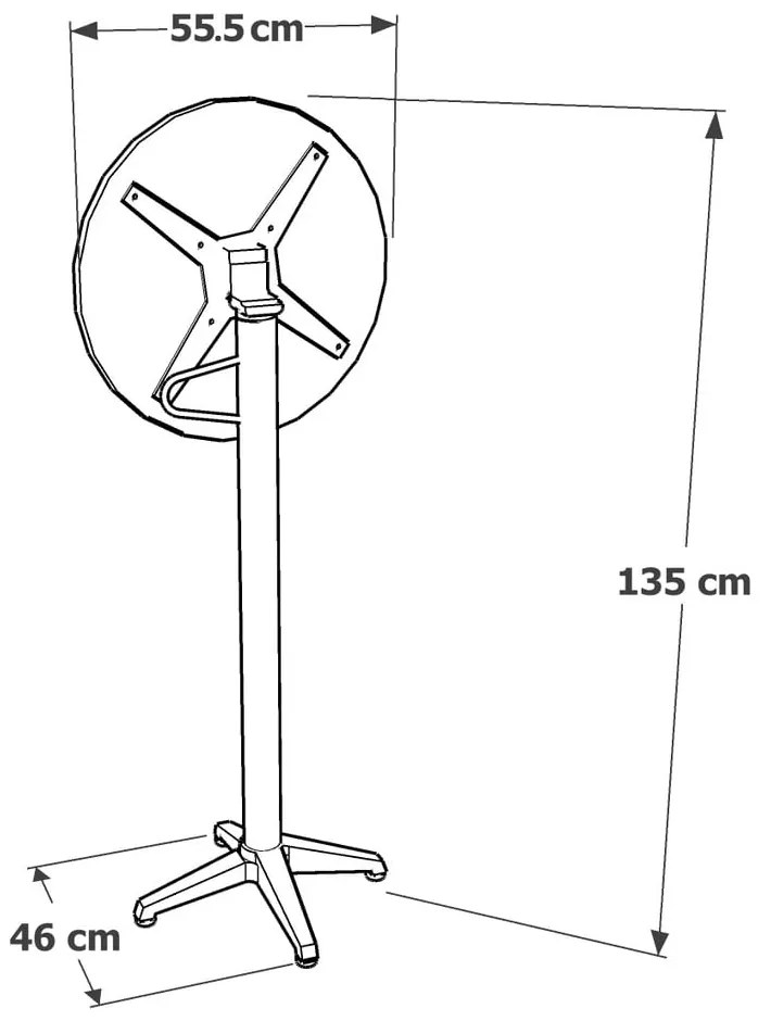 Tavolo bar da giardino rotondo in alluminio ø 55,5 cm Alicante - Ezeis