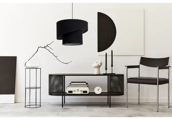 Lampadario su filo LORI 1×E27/60W/230V nero