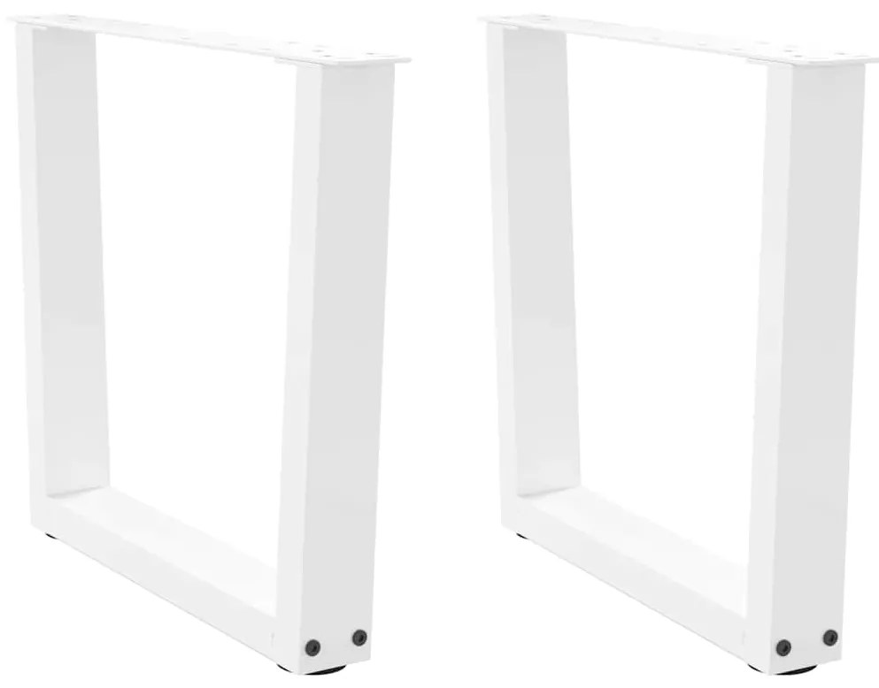 Gambe Per Tavolo Pranzo A V 2 Pz Bianco 60x(42-43,3)cm Acciaio /