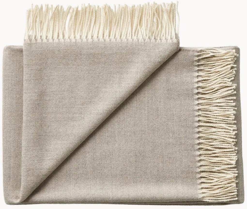 Coperta in baby alpaca con frange Panama