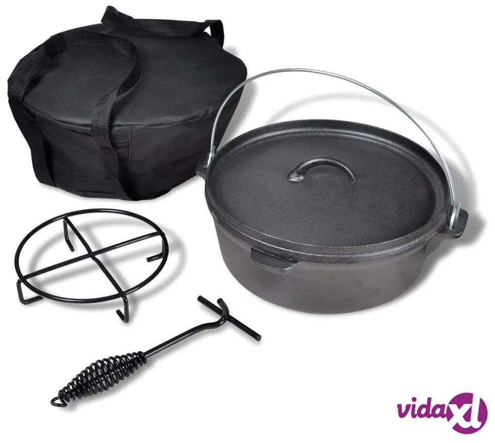 vidaXL Forno olandese 5,6 L con accessori inclusi