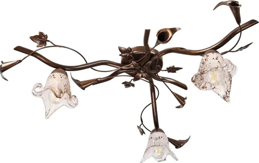 Lampadario a plafone ROZETA 3xE14/40W/230V bronzo