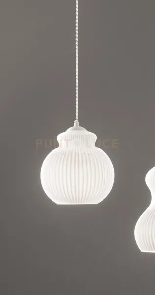 Sospensione madagascar 1 bianco opale d.18cm  base d'attacco non in...