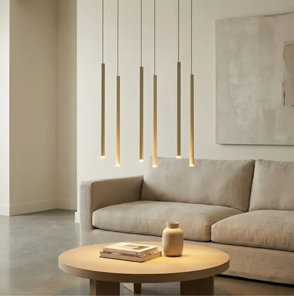 Lampadario a Sospensione in Acciaio SELTER 6 Mokka 6xG9