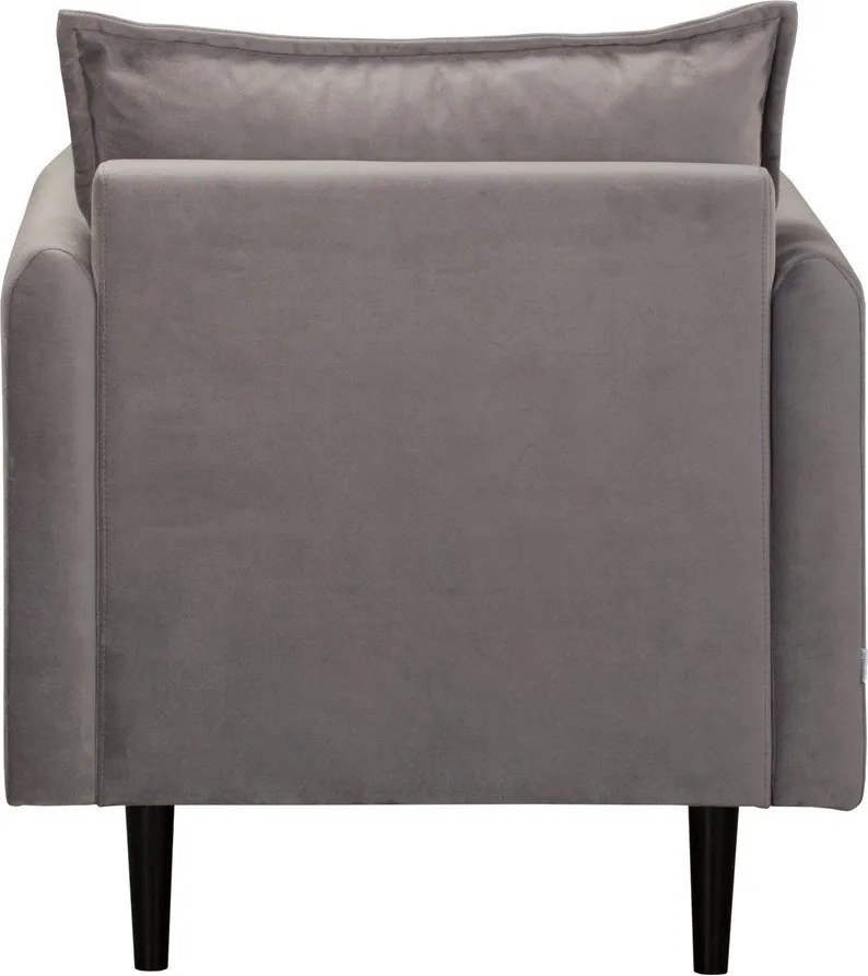 Poltrona grigia con rivestimento in velluto Juli – Ropez