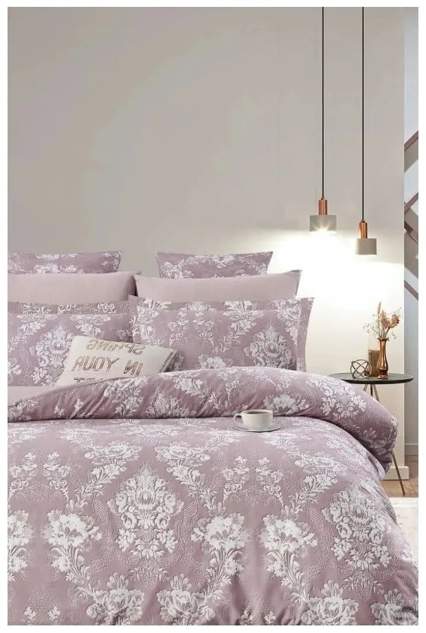 Biancheria da letto rosa in cotone renforcé per letto matrimoniale/per letto esteso con lenzuolo incluso/4 pezzi 200x220 cm – Mila Home
