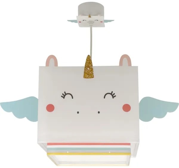 Dalber 64592 - Lampadario per bambini LITTLE UNICORN 1xE27/15W/230V