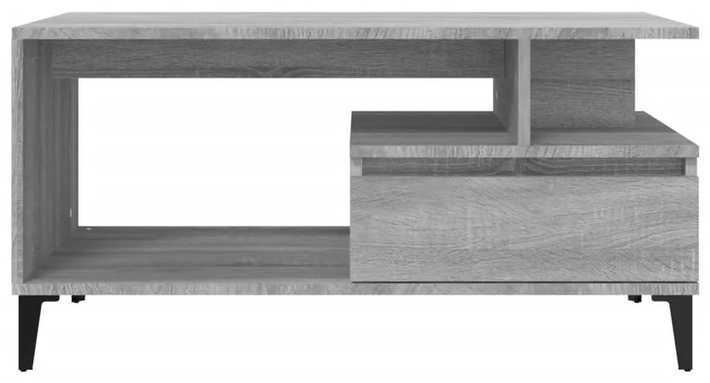 Tavolino da Salotto Grigio Sonoma 90x49x45 cm Legno Multistrato