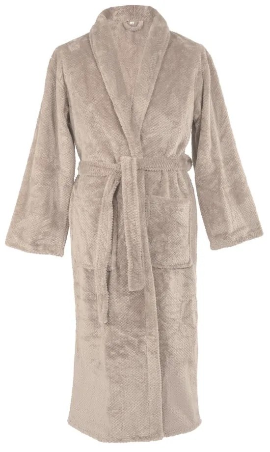 Accappatoio grigio tortora in micropile S/M Pippa – Tiseco Home Studio