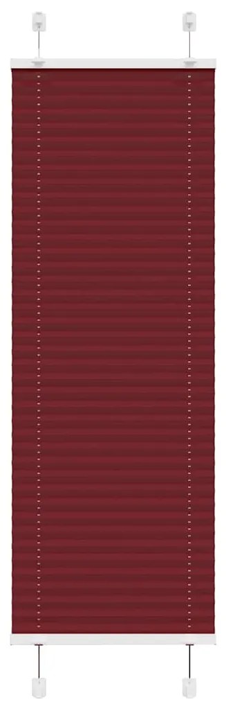 Tenda Plissettata Rosso Bordeaux 40x150 Cm Larghezza Tessuto /