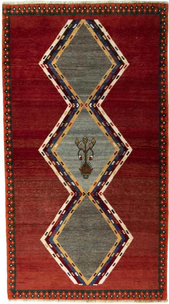Gabbeh Tappeto 210 x 120 Rosso (Iran) Annodato A Mano