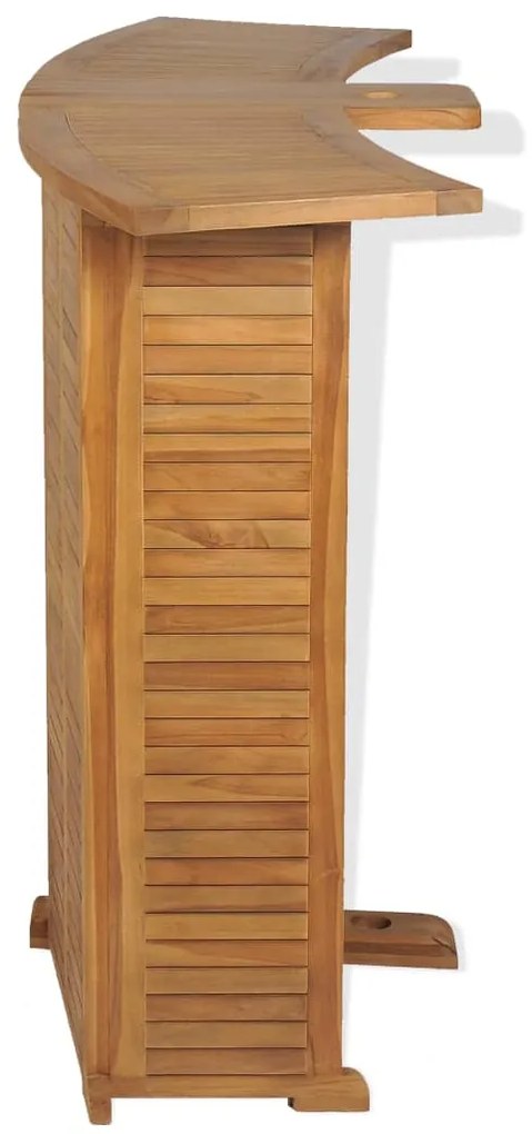 Tavolo da bar pieghevole 155x53x105 cm in massello di teak