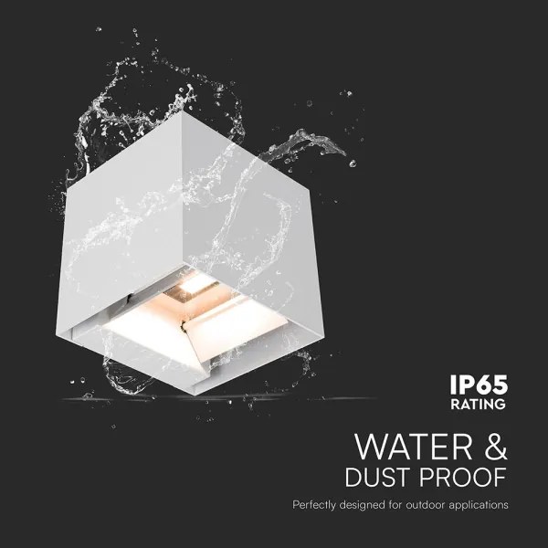 Lampada da parete solare a LED con sensore, 9W/5V, IP65, 2600 mAh, bianca