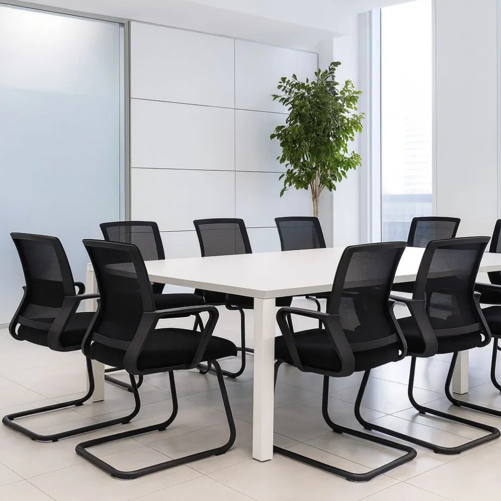 Set 2 Sedie Ufficio Ospiti per Riunioni Conferenza Sala d'attesa Visitatori