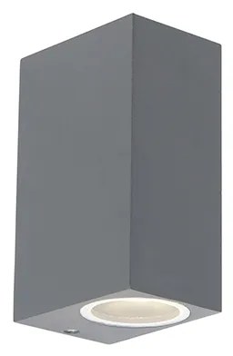 Set di 4 applique grigio scuro 2 luci IP44 - Baleno