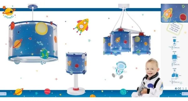 Dalber D-41341 - Piccola lampada per bambini PIANETI 1xE14/40W/230V
