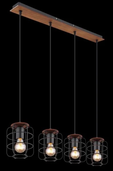 Globo 54037-4H - Lampadario a sospensione WILLA su cavo 4xE27/40W/230V