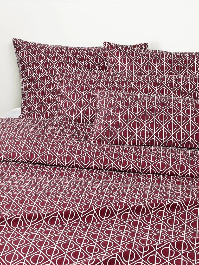 Copripiumino in cotone con stampa geometrica Jella