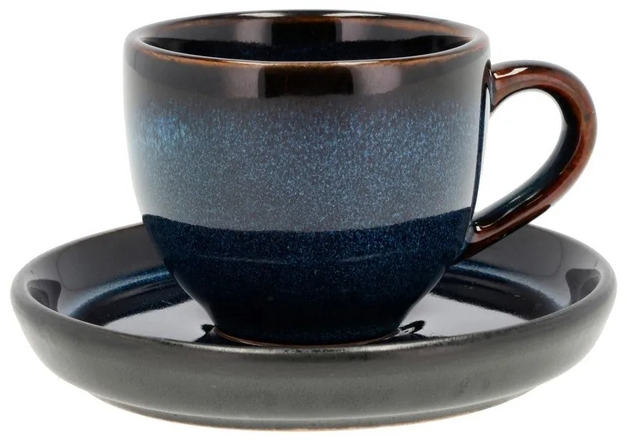 Tazzina per espresso nera/blu in ceramica 70 ml Gastro Dark Blue/Black – Bitz