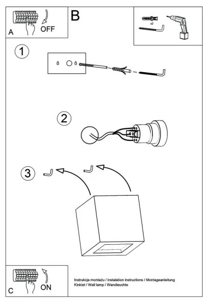 Sollux SL.0871 - Applique LEO 1xE27/60W/230V grigio