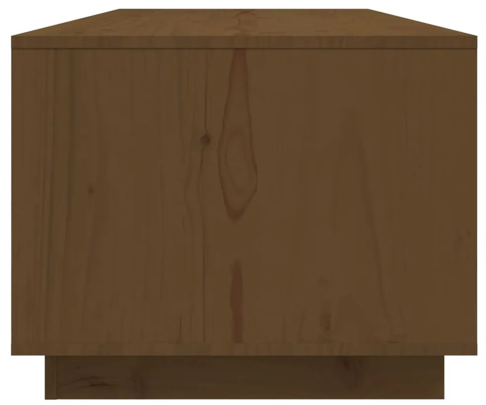 Tavolino da Salotto Miele 110x50x40 cm Legno Massello di Pino