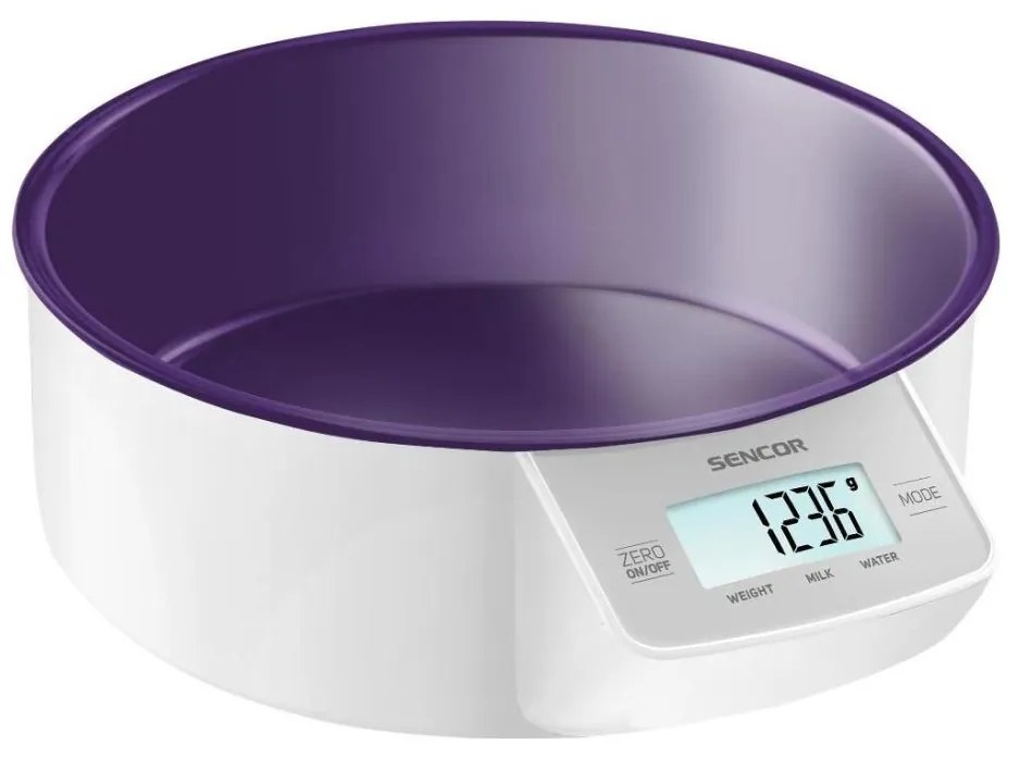 Sencor - Bilancia da cucina digitale 2xAAA bianca/viola