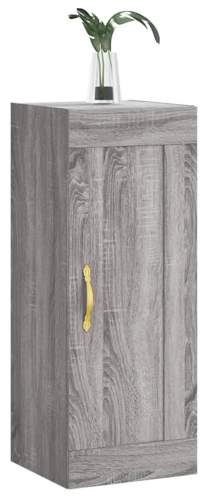 Mobile a parete grigio sonoma 34,5x34x90 cm legno multistrato