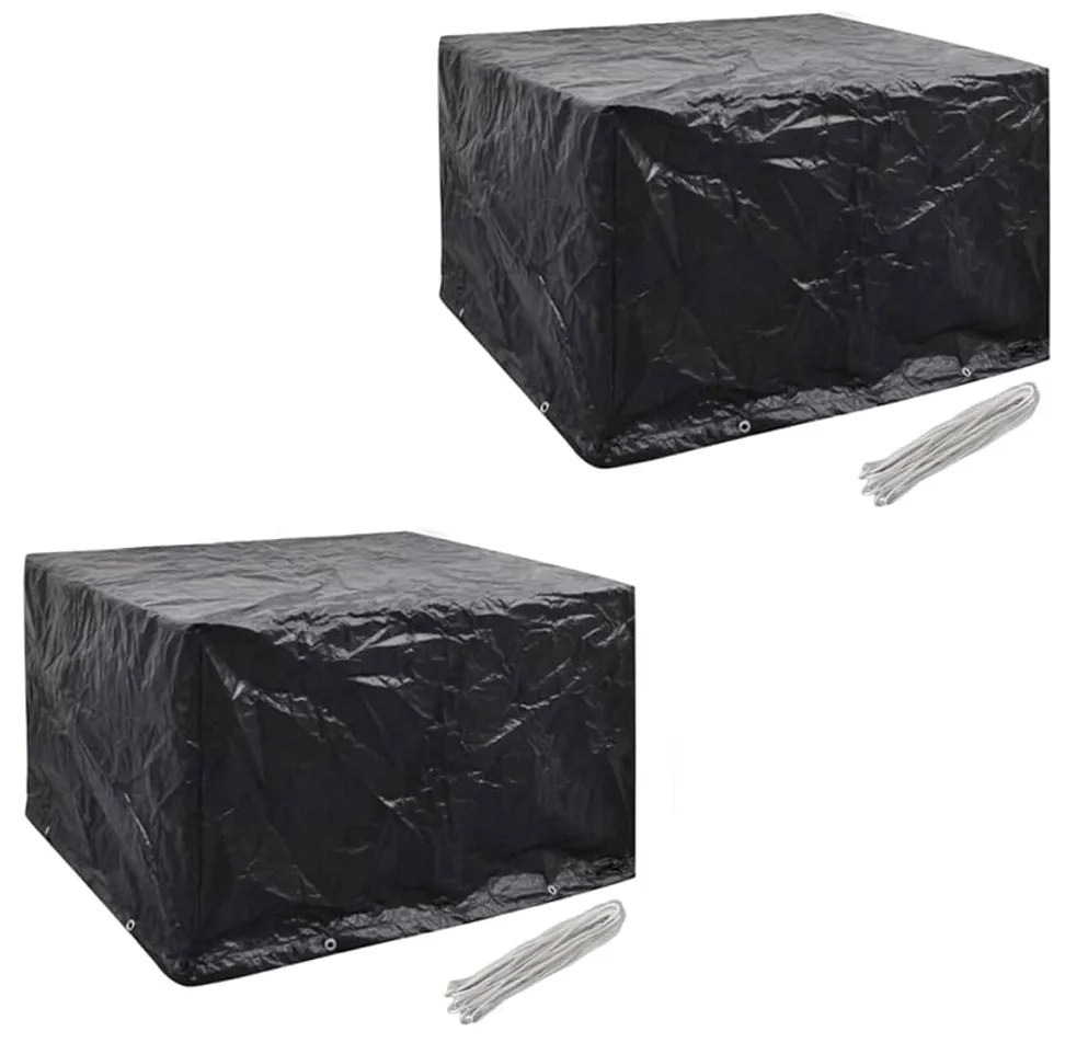 Coperture arredi giardino 2pz polyrattan 8 occhielli 113x113cm