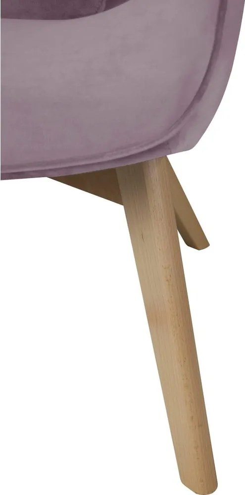 Poltrona lavanda con rivestimento in velluto Niko – Ropez