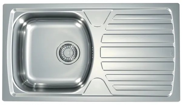 ALVEUS SETA259 - Lavello da cucina BASIC + miscelatore per lavello RIVIERA 14,8 cm satinato/cromo