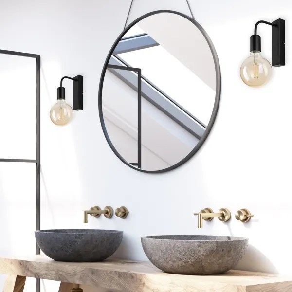 Applique ASTRID 1xE27/60W/230V opaco nero