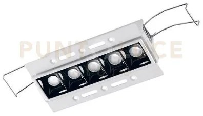 Gfa1130c- faretto ad incasso 5 luci a scomparsa a led 3000k 800lm 1...