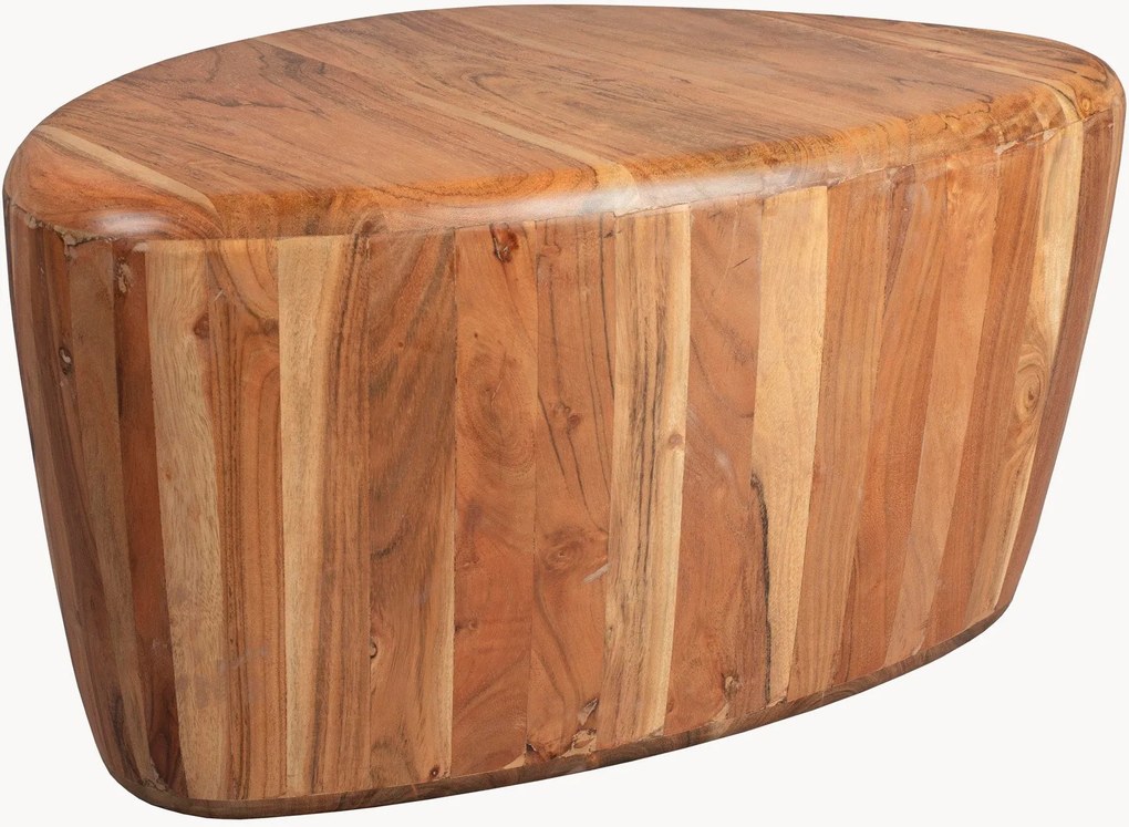Tavolino da salotto in legno di acacia dalla forma particolare Ayla