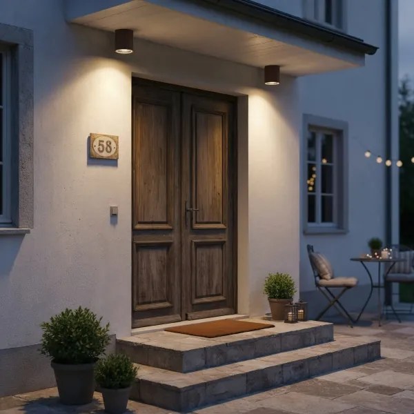 Ideal Lux - Faretto da esterno GUN 1xGU10/28W/230V IP55 marrone