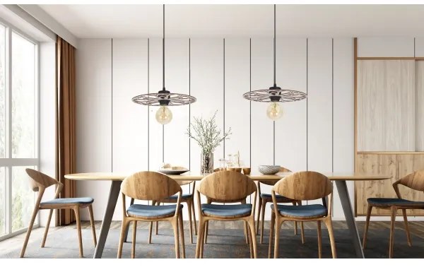 Lampadario a sospensione con filo FALCO 1xE27/60W/230V diametro 40 cm beige