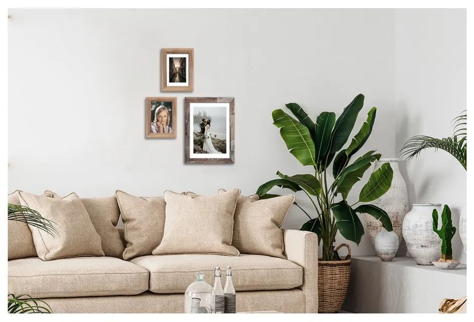 Cornice marrone per foto 34 x 44,5 cm Bergen Shabby - Styler