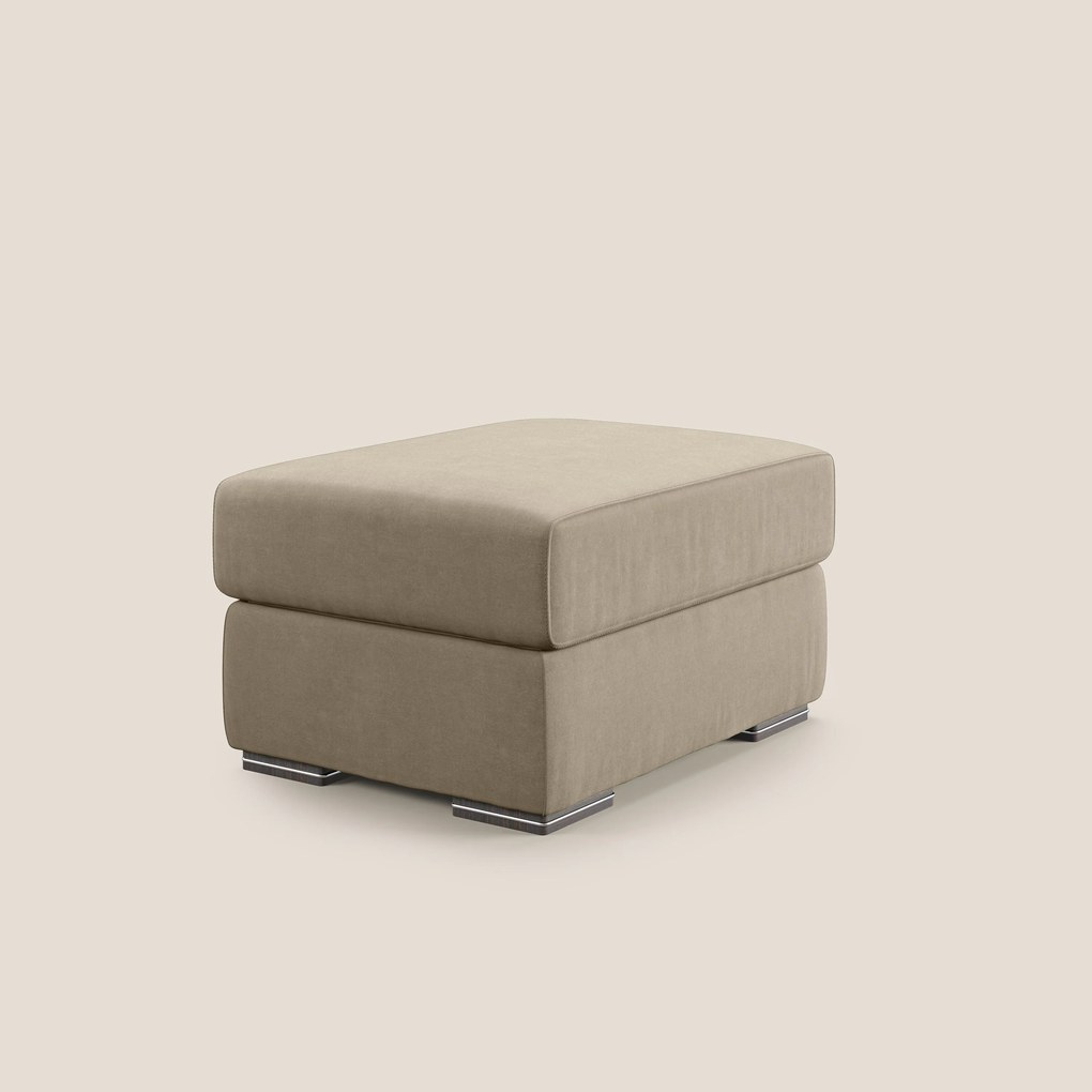 Sun pouf apribile contenitore in microfibra smacchiabile T11 tortora