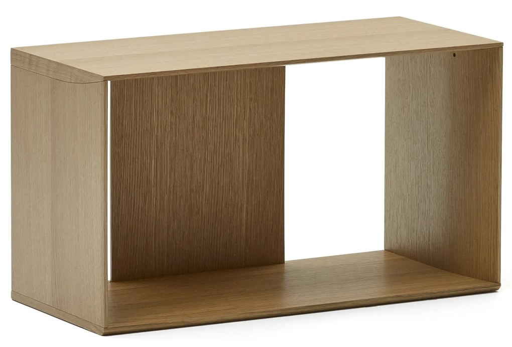 Kave Home - Modulo libreria medio Litto impiallacciato rovere 67 x 38 cm