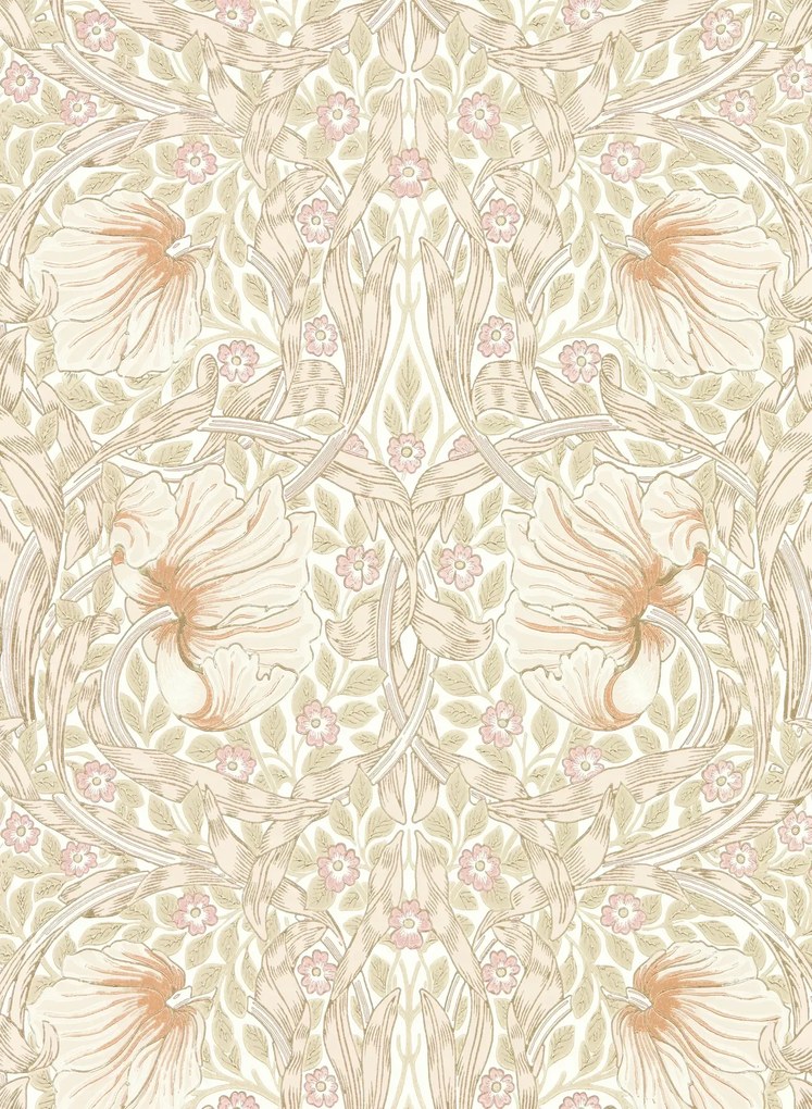 Morris & Co Tapete Simply Pimpernel - Cochineal Pink