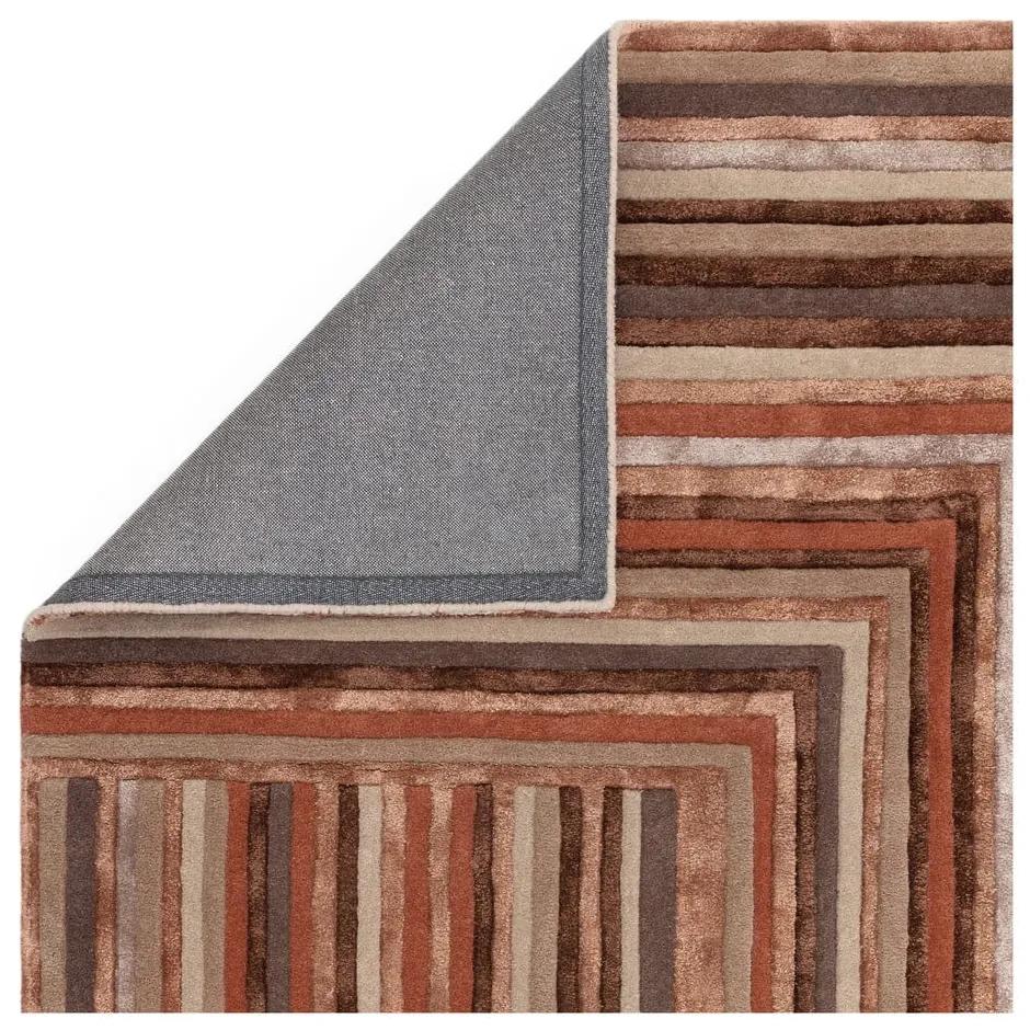 Tappeto in lana color mattone 120x170 cm Network Terracotta - Asiatic Carpets