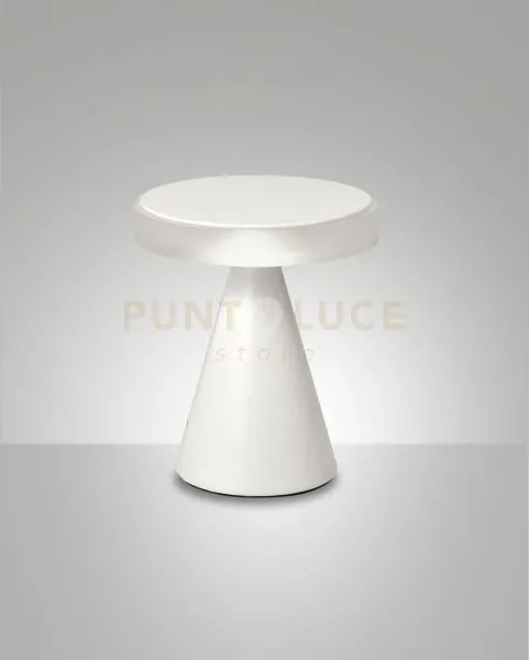 Neutra da tavolo bianca  h.20cm a led 3000k - 8w - 750 lm dimmerabile