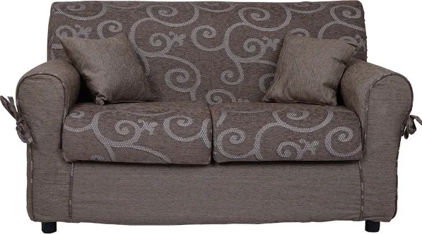 Divano 2 posti in tessuto sfoderabile DAMASCO 150 cm Marrone 2